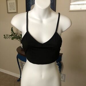 NWOT Black Crop Tank Top XS